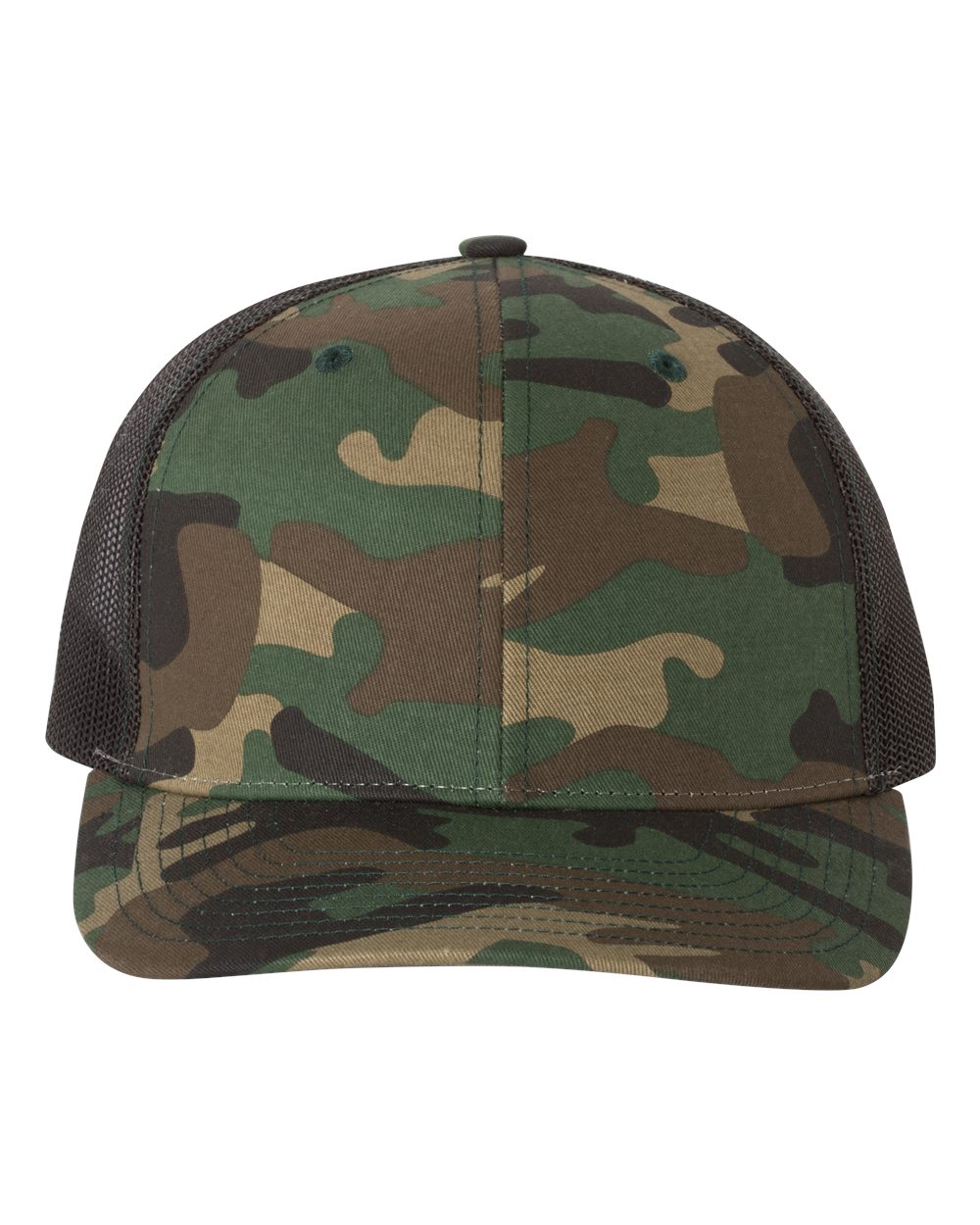 Richardson Printed Camo Snapback Trucker Hat #112P (EMBROIDERY) display picture 1