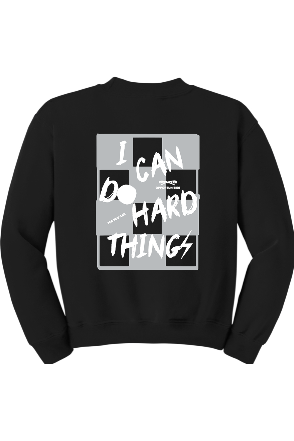 PREORDER Black + Grey/White "I Can Do Hard Things" Youth Sweatshirt