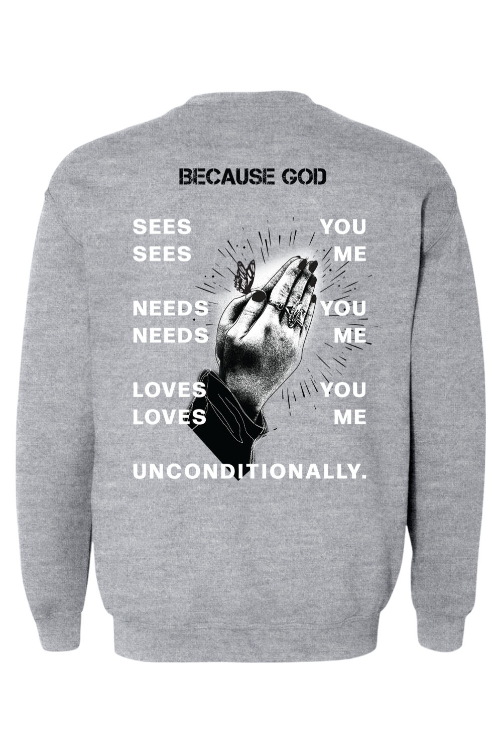 PREORDER GREY God is Good Crewneck