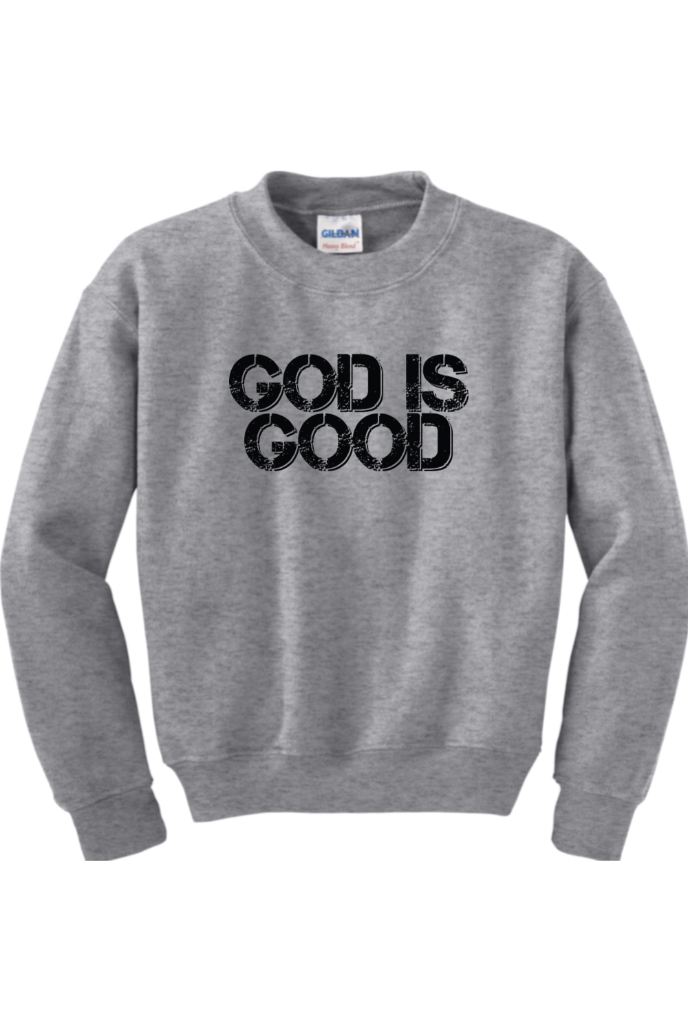 PREORDER GREY God is Good Youth Crewneck - New