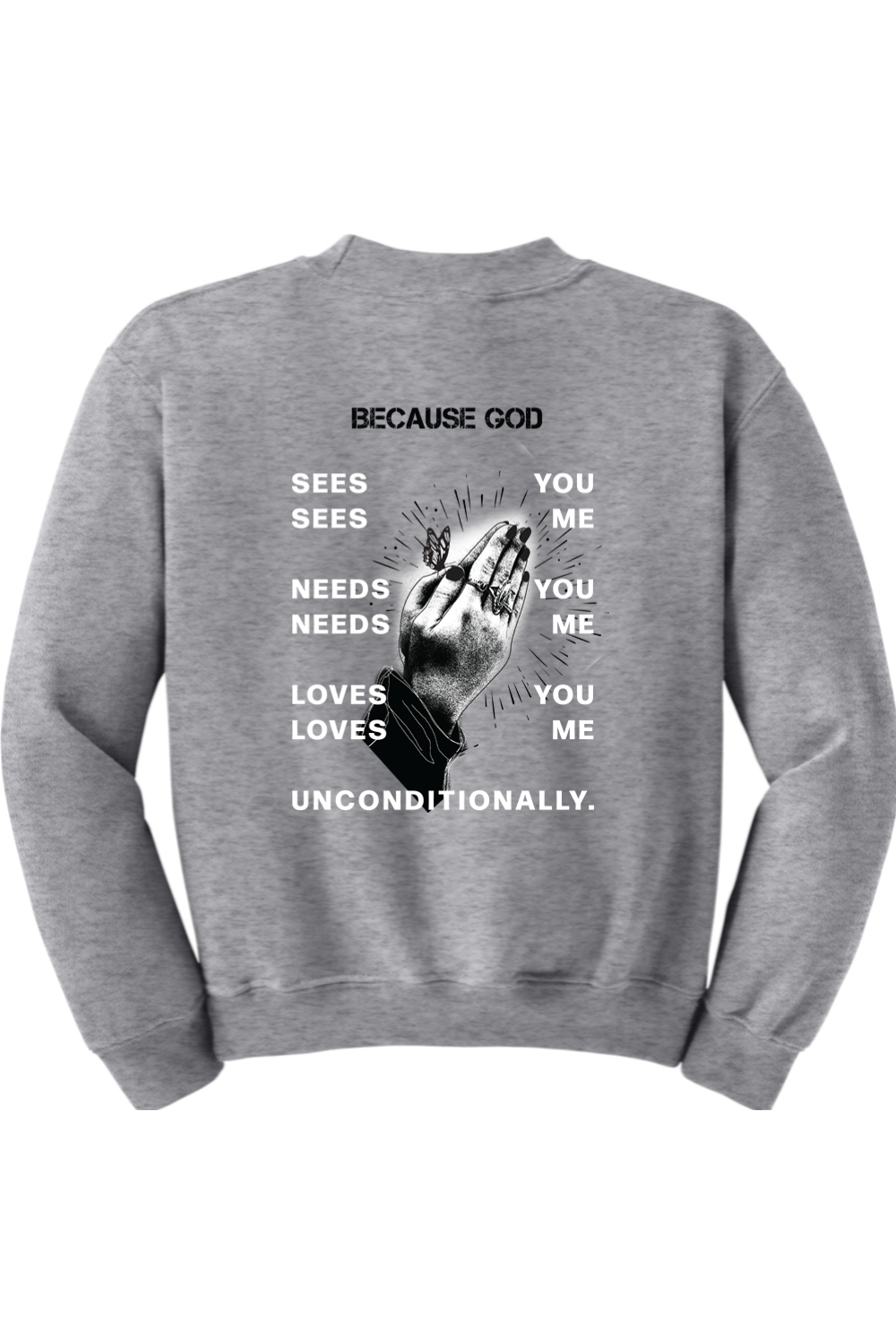 PREORDER GREY God is Good Youth Crewneck - New