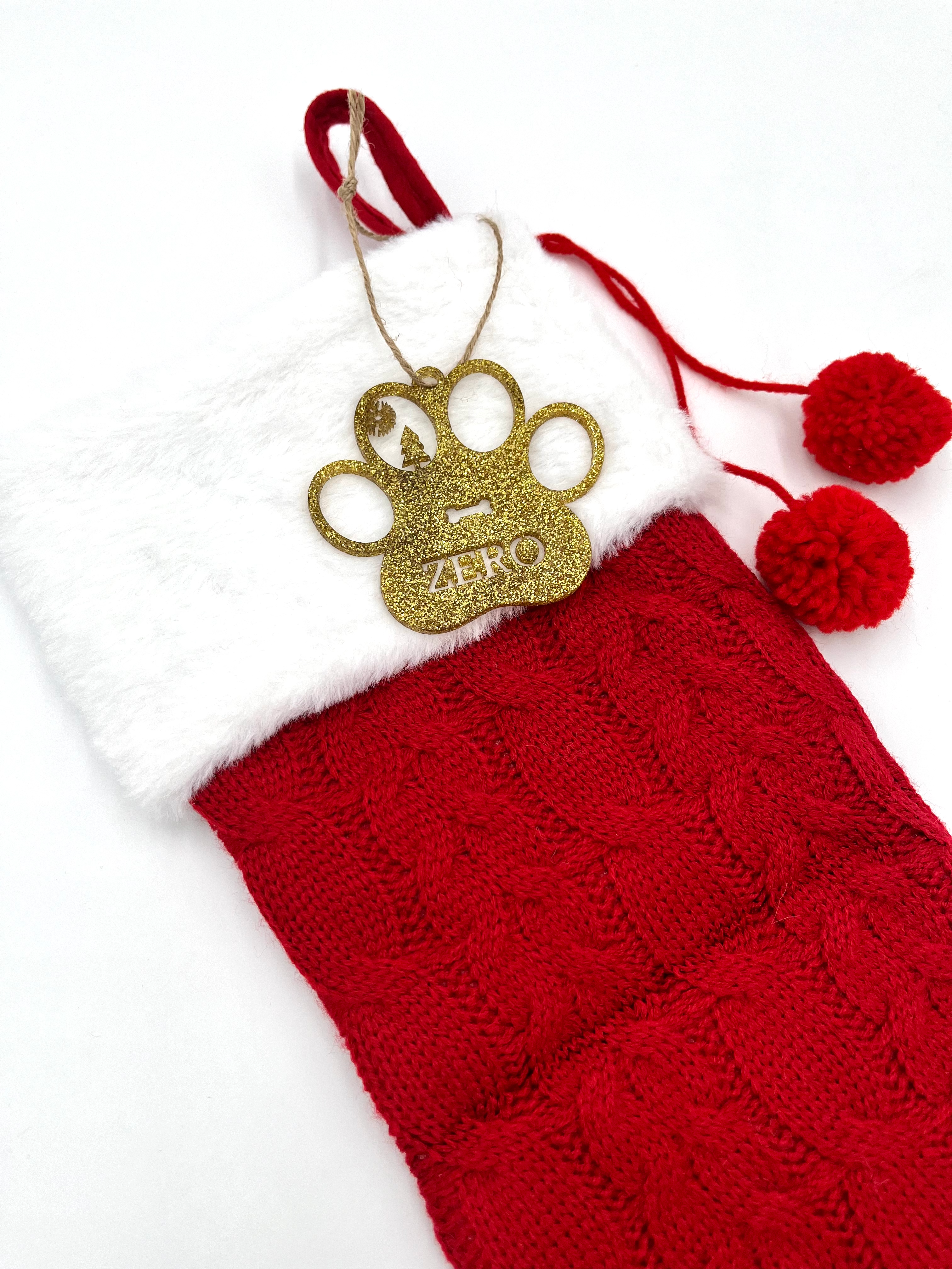 Holiday Personalized Paw Print Ornament