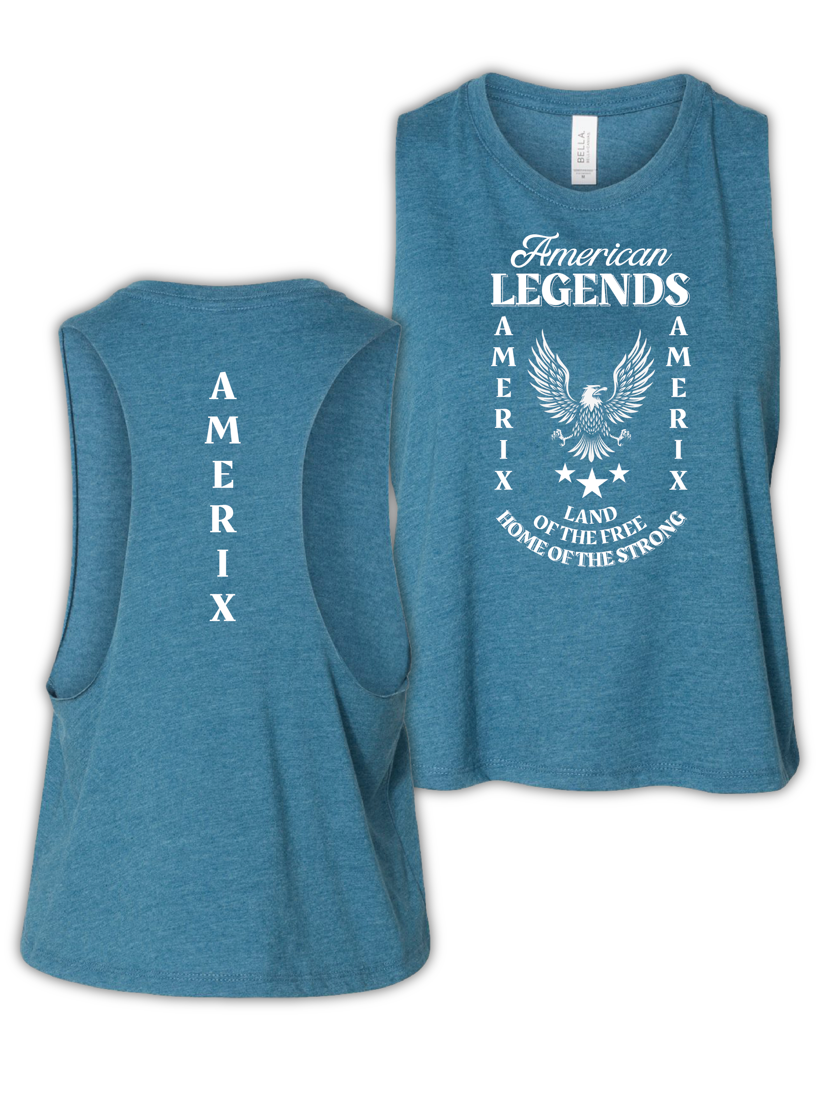 AmeriX American Legends Ladies Crop Racerback